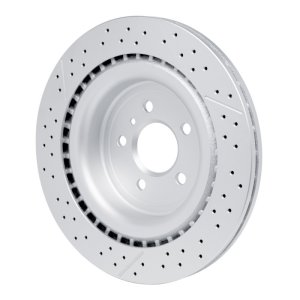 Mercedes-Benz GLE63 AMG Brake Rotor (1) - Rear - R1 Concepts - GeoSPEC Drilled & Slotted - `12-`19